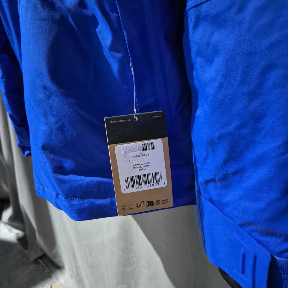 THE NORTH FACE MEN'S HOODED JACKET – BLUE/BLACK, SIZE SMALL