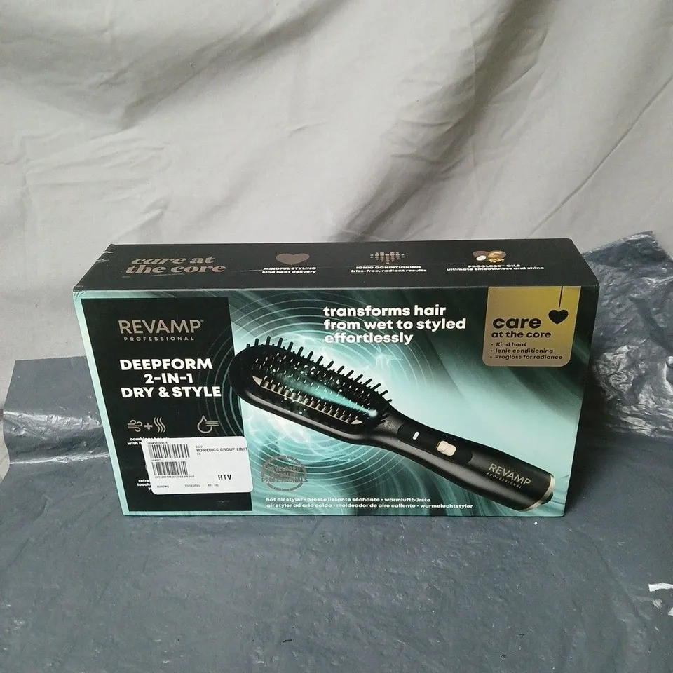 REVAMP DEEPFORM 2 IN 1 DRY AND STYLE HOT AIR STYLER BOXED