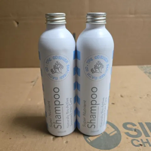 THE CORNISH SEAWEED BATH CO. SHAMPOO β BIO-ACTIVE HAIR CARE, 280ML X2