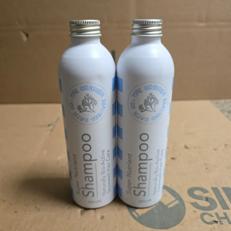 THE CORNISH SEAWEED BATH CO. SHAMPOO – BIO-ACTIVE HAIR CARE, 280ML X2