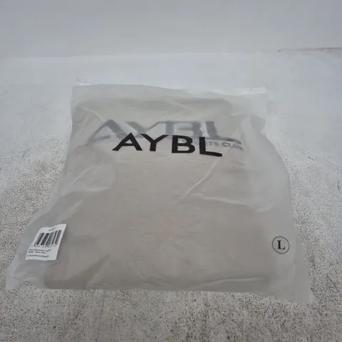 AYBL RETRO EMBROIDERED OVERSIZED HOODIE – TAUPE GREY, UK SIZE L