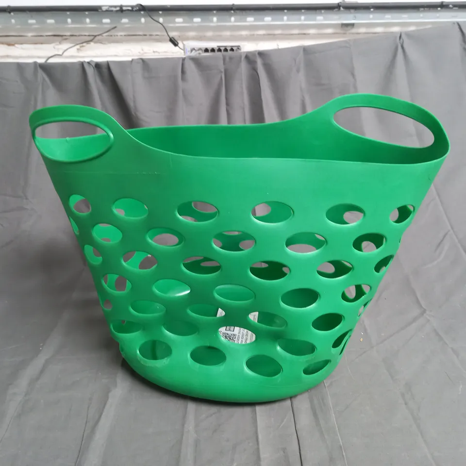 GREEN LAUNDRY BASKET