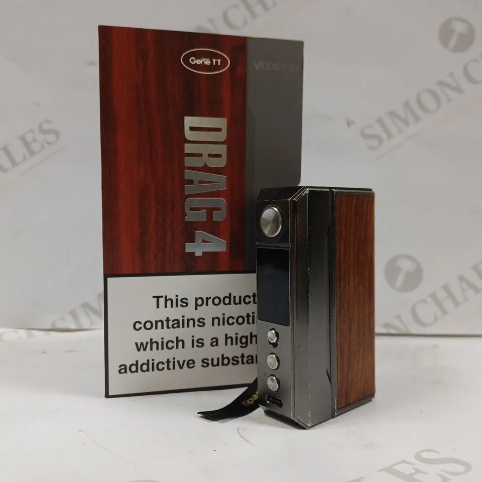 BOXED VOOPOO GENE TT DRAG 4 VAPE SYSTEM - ROSEWOOD & GUNMETAL 