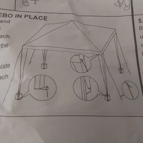 BOXED YUEBO GAZEBO 3X3 FOLDING WATERPROOF GAZEBO - COLOURS MAY VARY