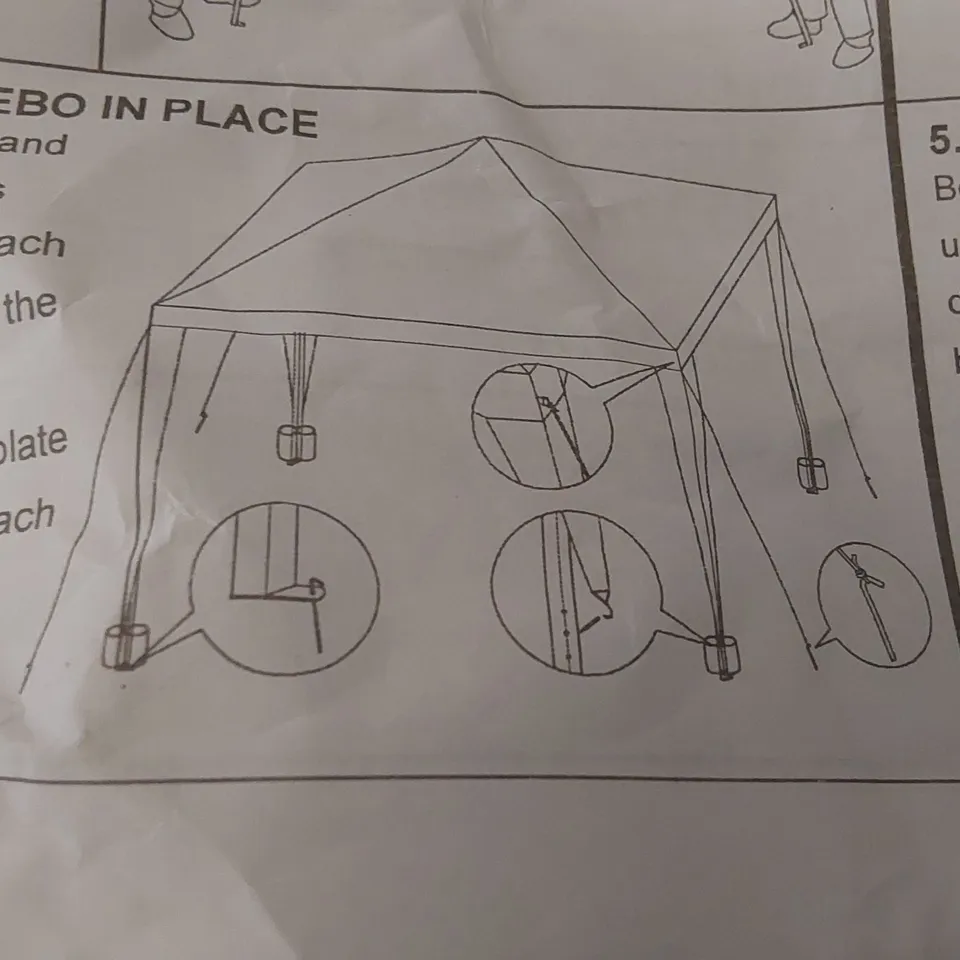 BOXED YUEBO GAZEBO 3X3 FOLDING WATERPROOF GAZEBO - COLOURS MAY VARY