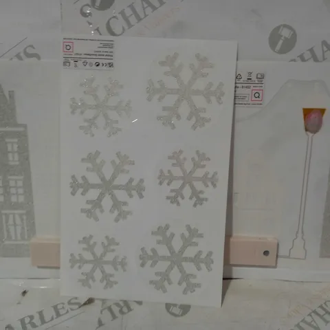 SANTA EXPRESS PRELIT GLITTER WINDOW STICKERS