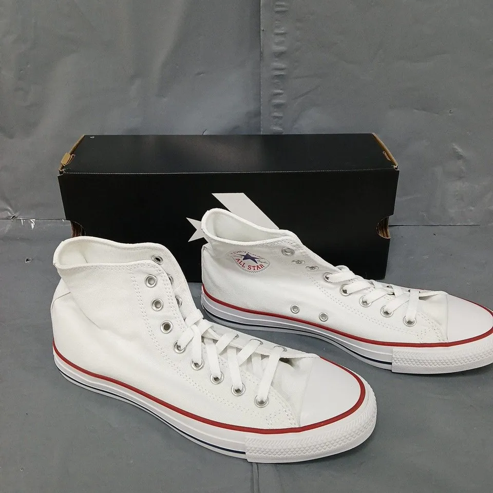 BOXED PAIR OF CONVERSE ALL STAR HI WHITE UK 9