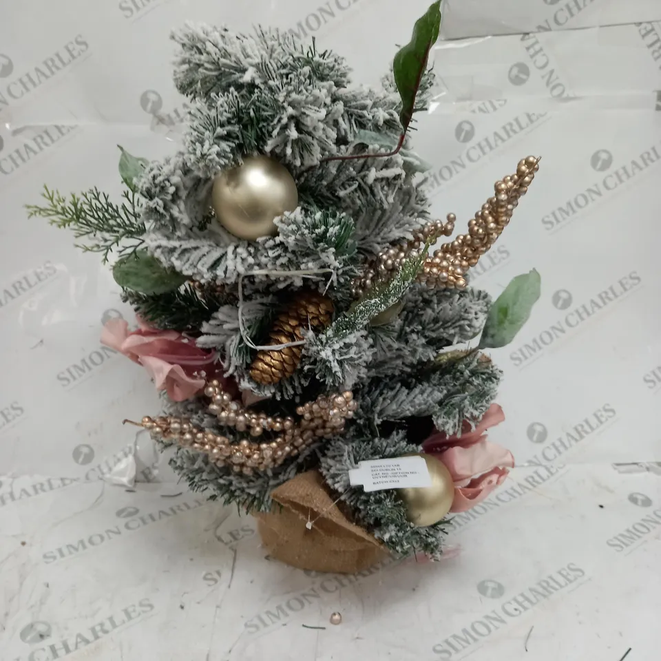 FROSTED ROSE TABLE TOP TREE RRP £29.99