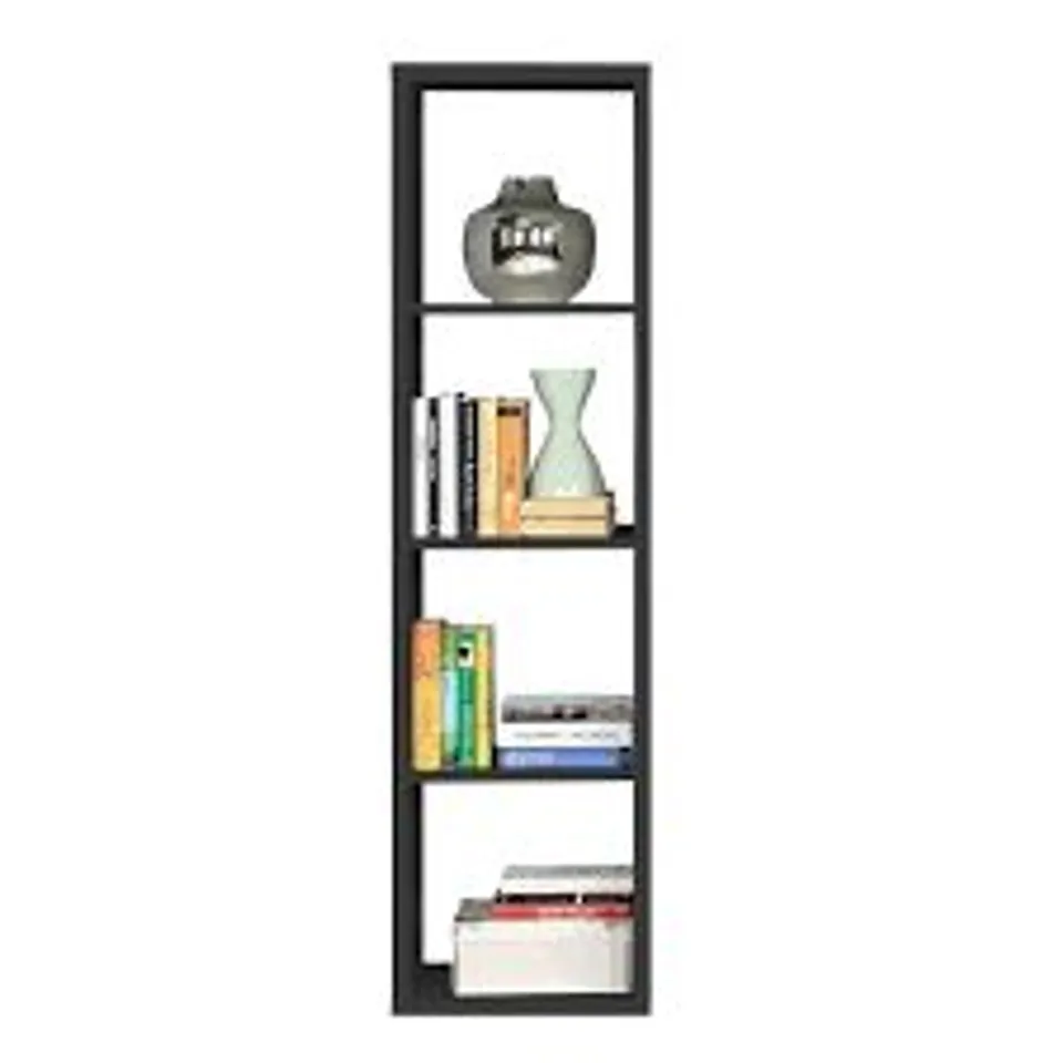 BOXED MAURO 3 SHELVES STORAGE UNIT IN MATT BLACK (1 BOX)