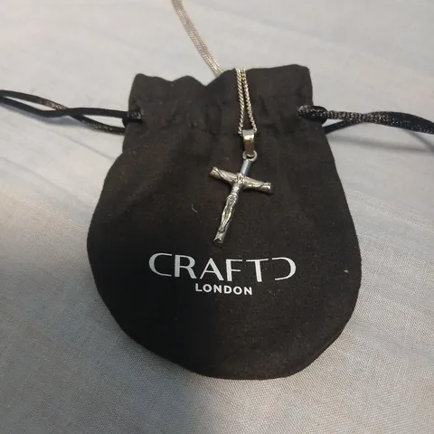 CRAFTD LONDON CRUCIFIX PENDANT NECKLACE