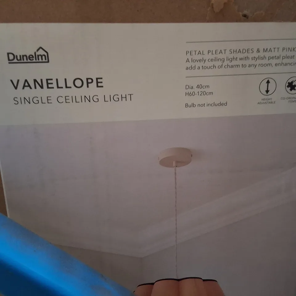 BOXED DUNELM VANELLOPE SINGLE CEILING LIGHT