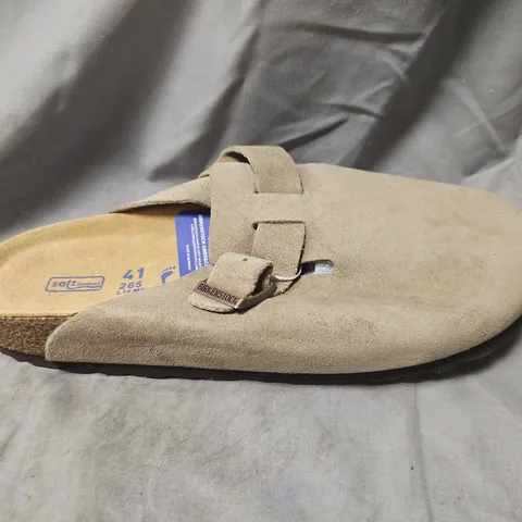 BIRKENSTOCK BOSTON BS TAUPE SUEDE CLOGS, UK 7 (EU 41)