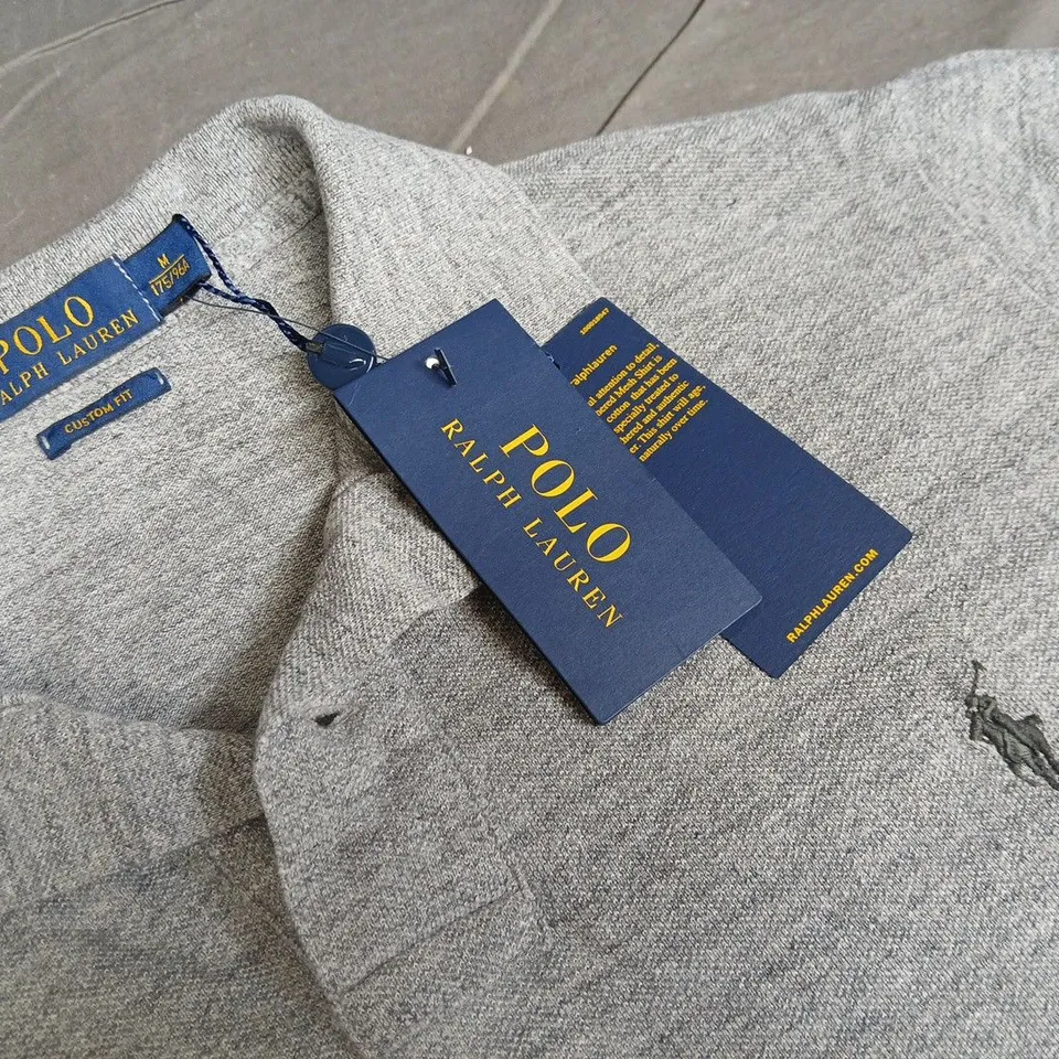 POLO RALPH LAUREN GREY POLO SHIRT - M