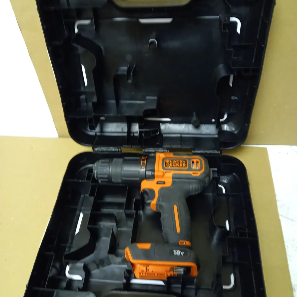 BLACK+DECKER 18 V CORDLESS 2-GEAR COMBI HAMMER DRILL POWER TOOL 