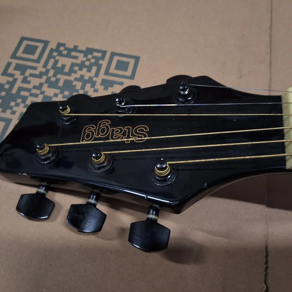 STAGG HANDMADE ACOUSTIC GUITAR SW203BK PACK 2 – BLACK