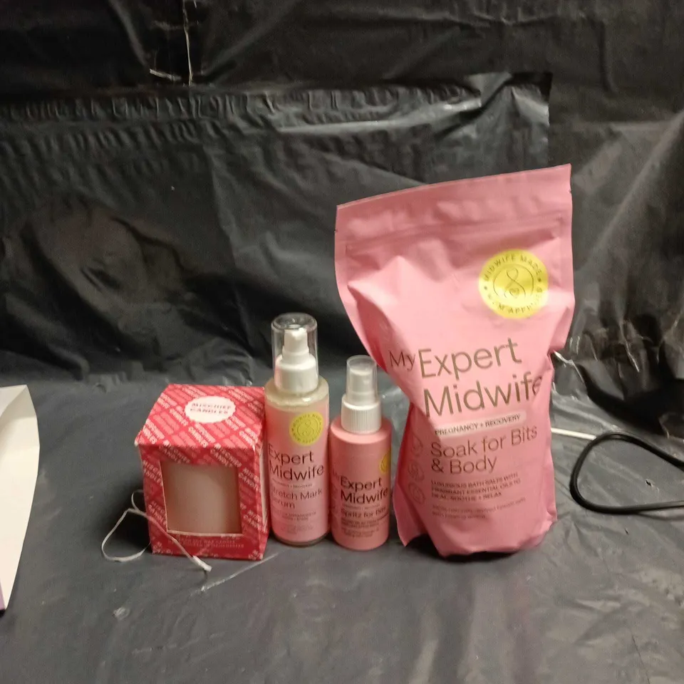 MY EXPERT MIDWIFE R&R LITTLE LUXURIES FOR BIG RECOVERIES SET – SOAK, SPRITZ, SERUM & CANDLE (EBOOK)