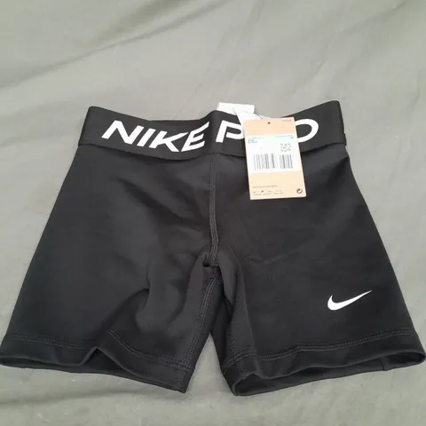 NIKE PRO KIDS TRAINING SHORTS IN BLACK SIZE M