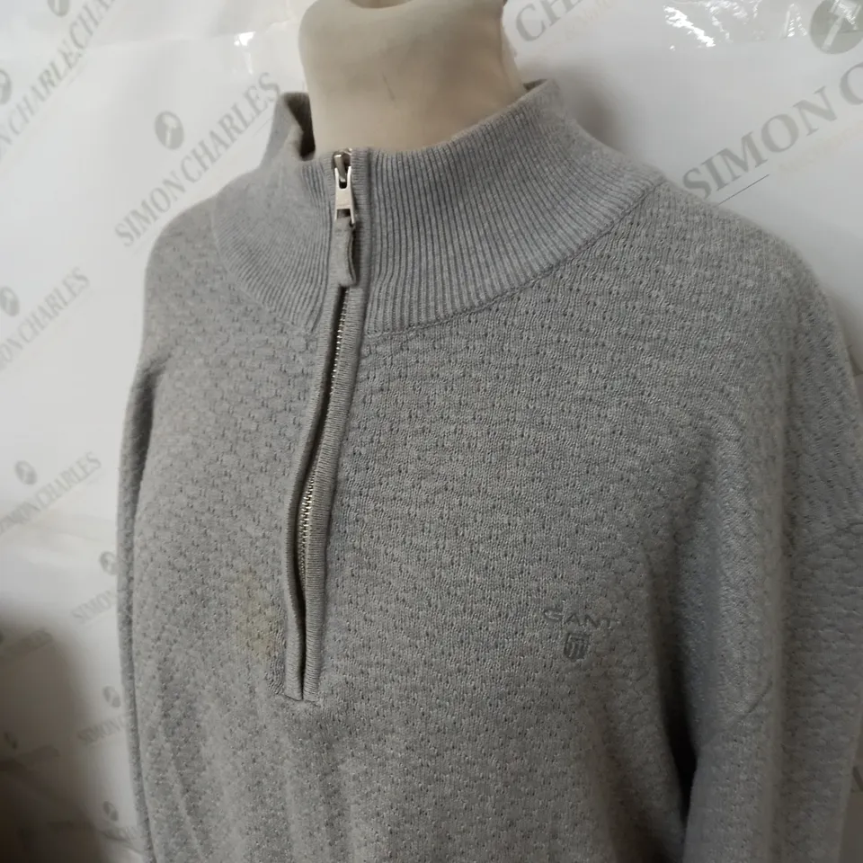 GANT 1/4 ZIP KNITTED FLEECE SIZE 3XL