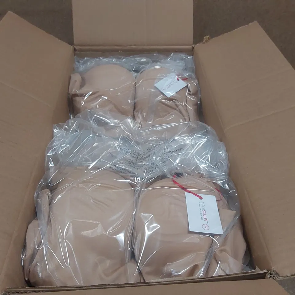 BOX CONTAINING APPROXIMATELY 15x BRAND NEW MAGISCULPT ALMOND BODYSUITS - SIZE 42C