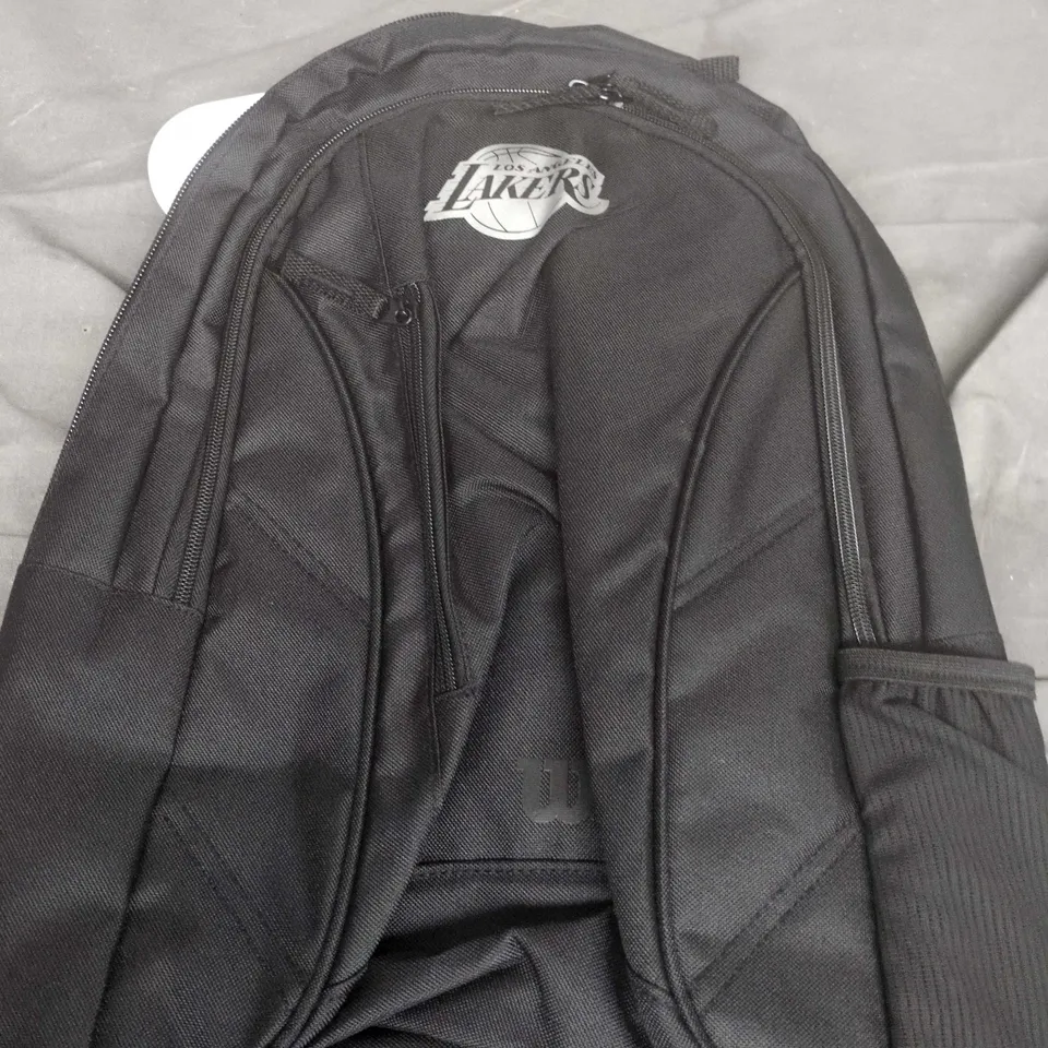 LOS ANGELES LAKERS BACKPACK – BLACK TEAM LOGO SPORTS BAG