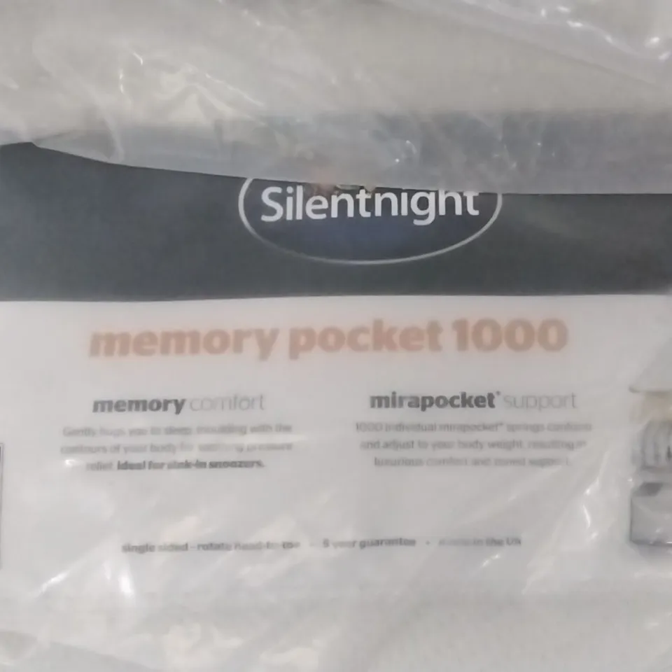 QUALITY BAGGED SILENTNIGHT MEMORY POCKET 1000 5FT MATTRESS