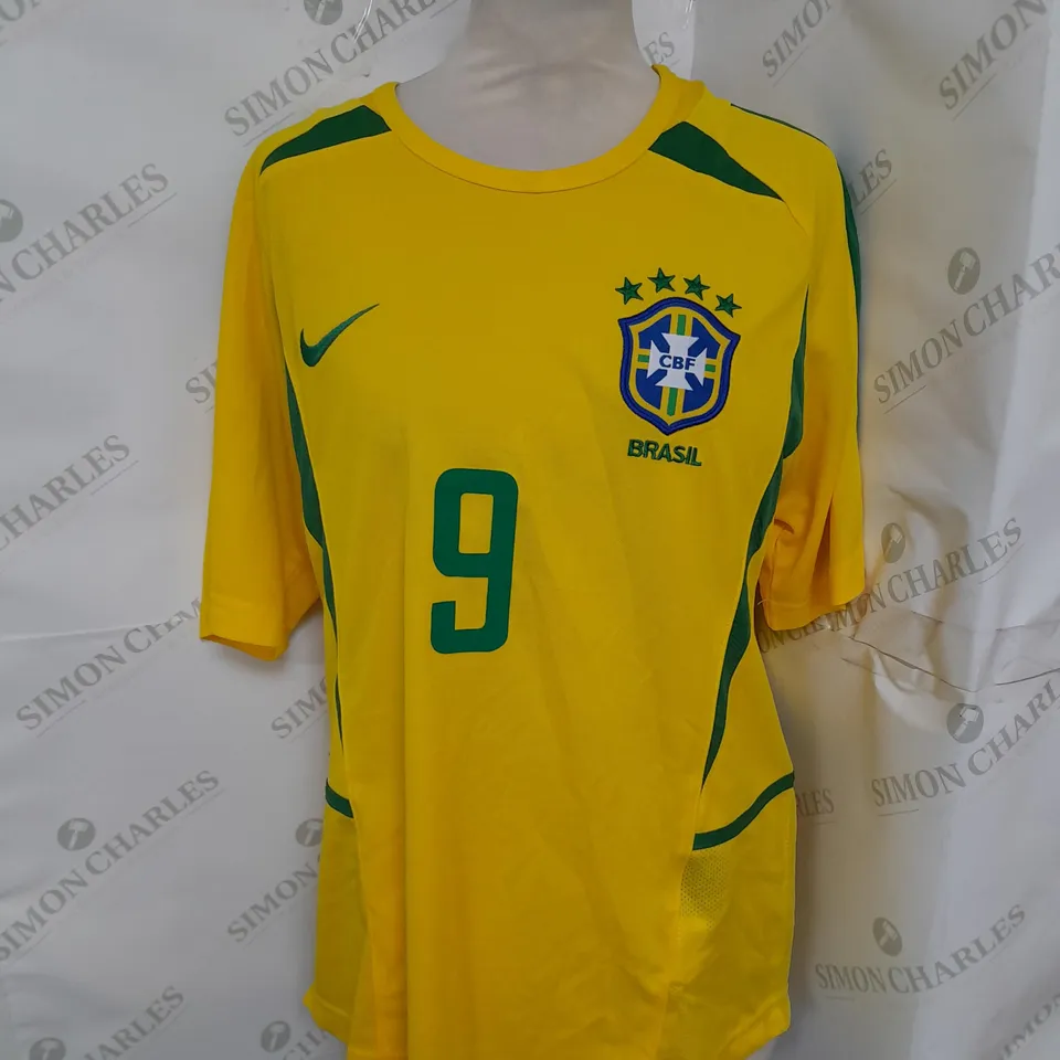NIKE FOOTBALL JERSEY IN YELLOW/GREEN SIZE S