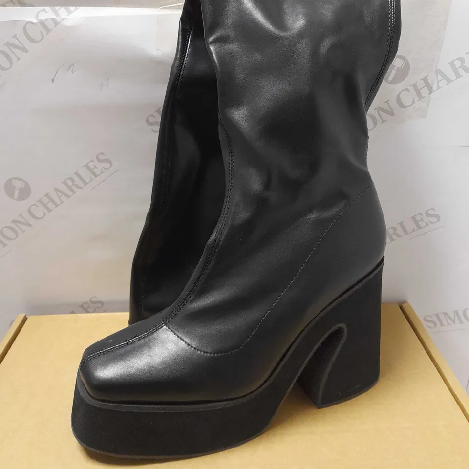 KOI DAMAR OVER THE KNEE FAUX LEATHER BOOTS - SIZE 6
