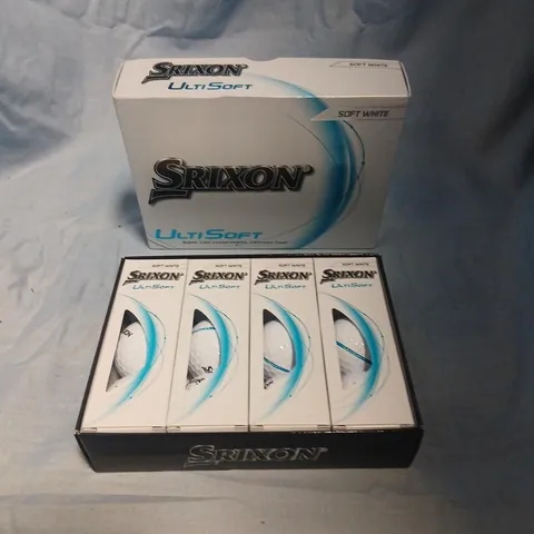 SRIXON ULTISOFT SOFT WHITE GOLF BALLS – 4 PACKS OF 3