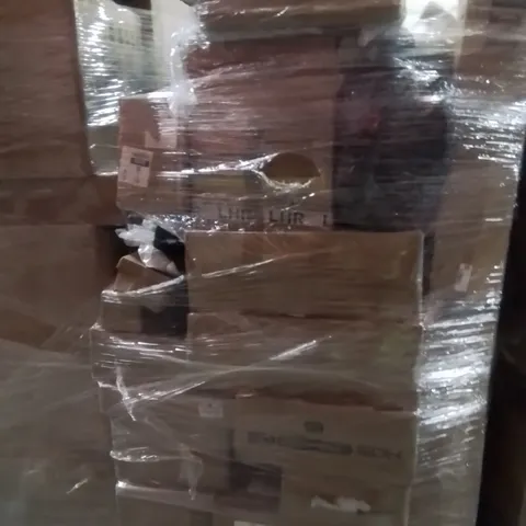 PALLET OF ASSORTED HOUSEHOLD GOODS AND PRODUCTS TO INCLUDE;HIGH HEELS,CORDLESS BLOWER,AIR MACHINE 