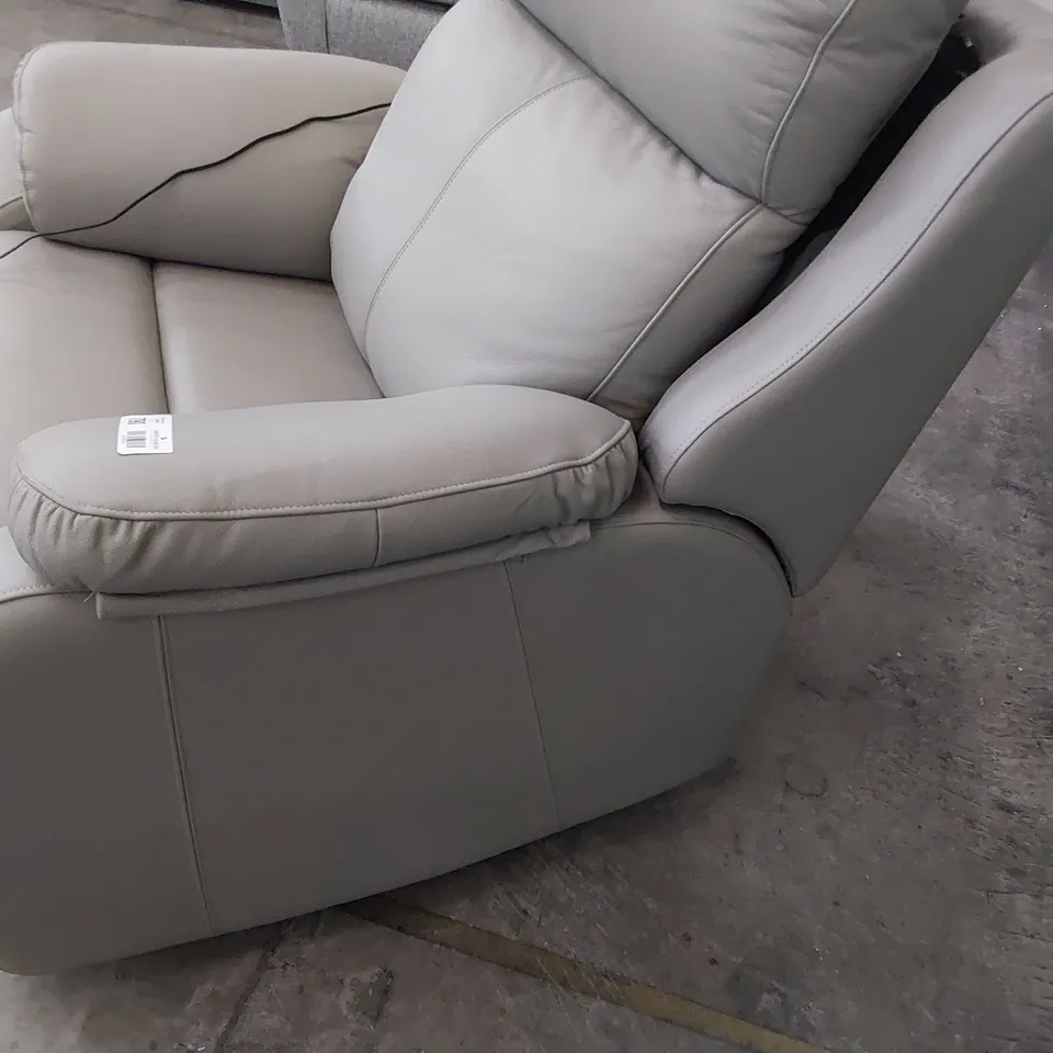 QUALITY BRITISH DESIGNER G PLAN KINGSBURY POWER RECLINING EASY CHAIR CAMBRIDGE GREY LEATHER 