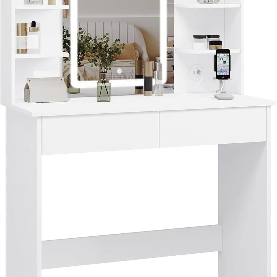BOXED VIDAXL DRESSING TABLE WHITE ENGINEERED WOOD