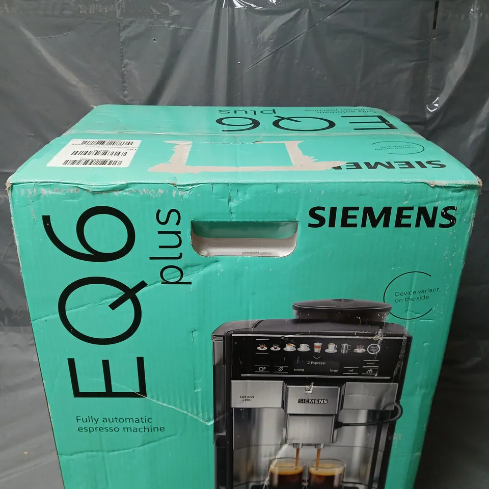 BOXED SIEMENS EQ6 BEAN TO CUP COFFEE MAKER  RRP £999