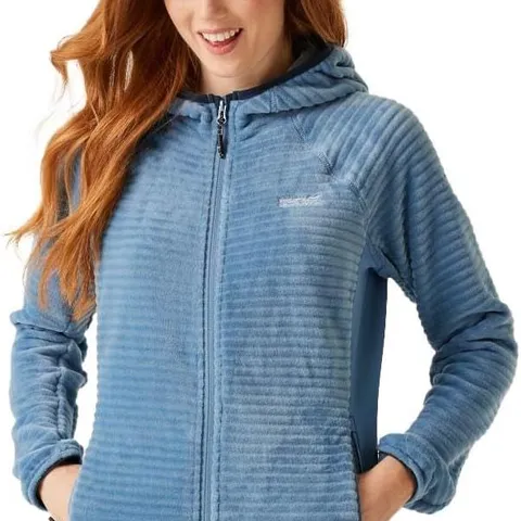 REGATTA WOMENS ENDRA HOODED FLEECE JACKET CORONET BLUE UK SIZE 16