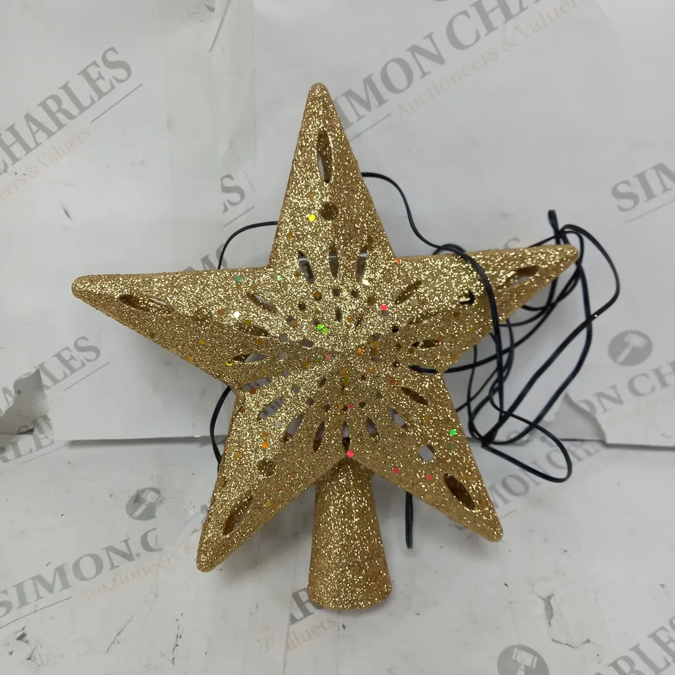 BOXED OUTLET SANTA EXPRESS SNOWFLAKE PROJECTOR TREE TOPPER