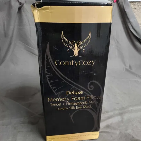 COMFYCOZY DELUXE MEMORY FOAM PILLOW – BOXED, WITH TENCEL + HONEYCOMB MESH