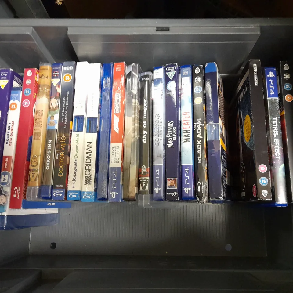BOX OF APPROX 20 DVD/BLU-RAYS TO INCLUDE MATILDA THE MUSICAL, NATIVITY 3 AND MOONFALL