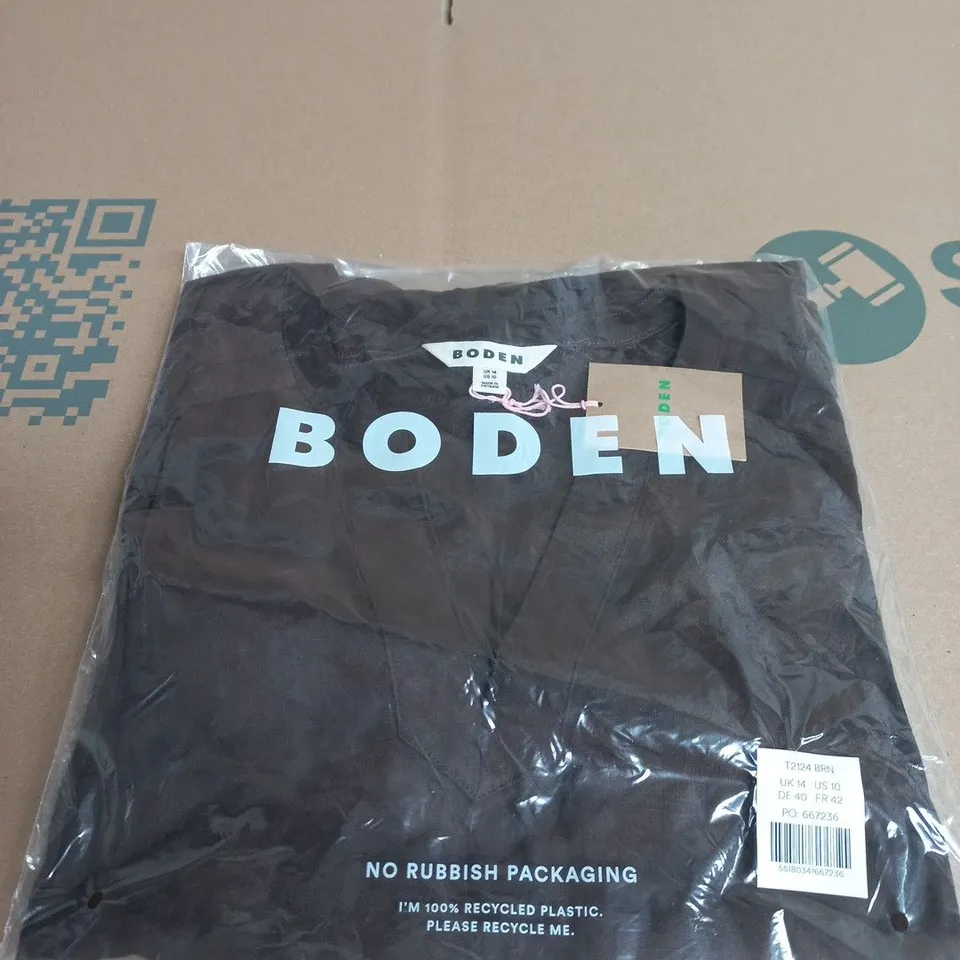 BODEN RAE LINEN TOP SIZE UK 14