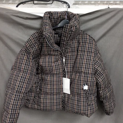 ZARA WOMEN'S PLAID PUFFER JACKET – UK SIZE S