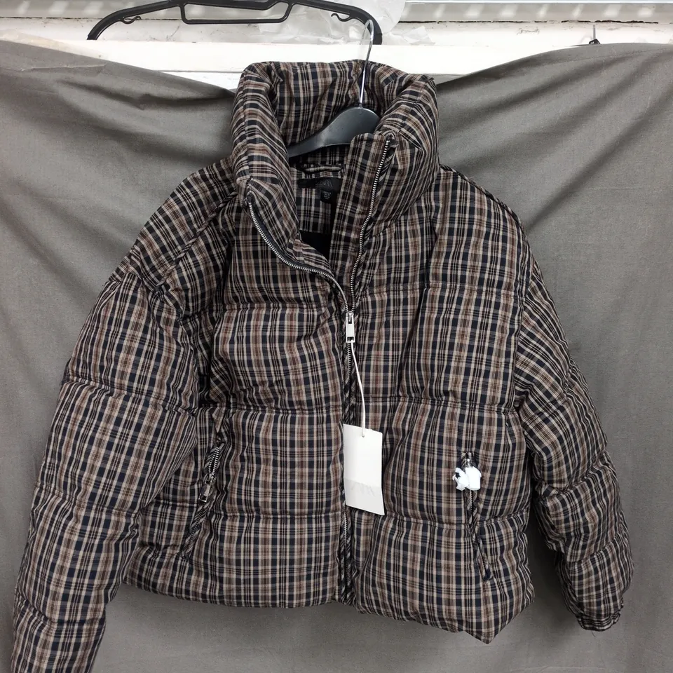 ZARA WOMEN'S PLAID PUFFER JACKET – UK SIZE S