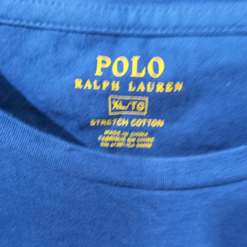 POLO RALPH LAUREN T-SHIRT – BLUE, XL (LOGO CHEST)
