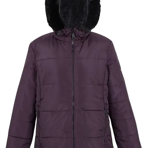 BRAND NEW REGATTA WOMENS WINNIE BAFFLE JACKET IN DEEP PURPLE - SIZE 8