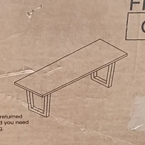 BOXED HALLOWOOD FURNITURE 120CM DINING BENCH - OAK (1 BOX)