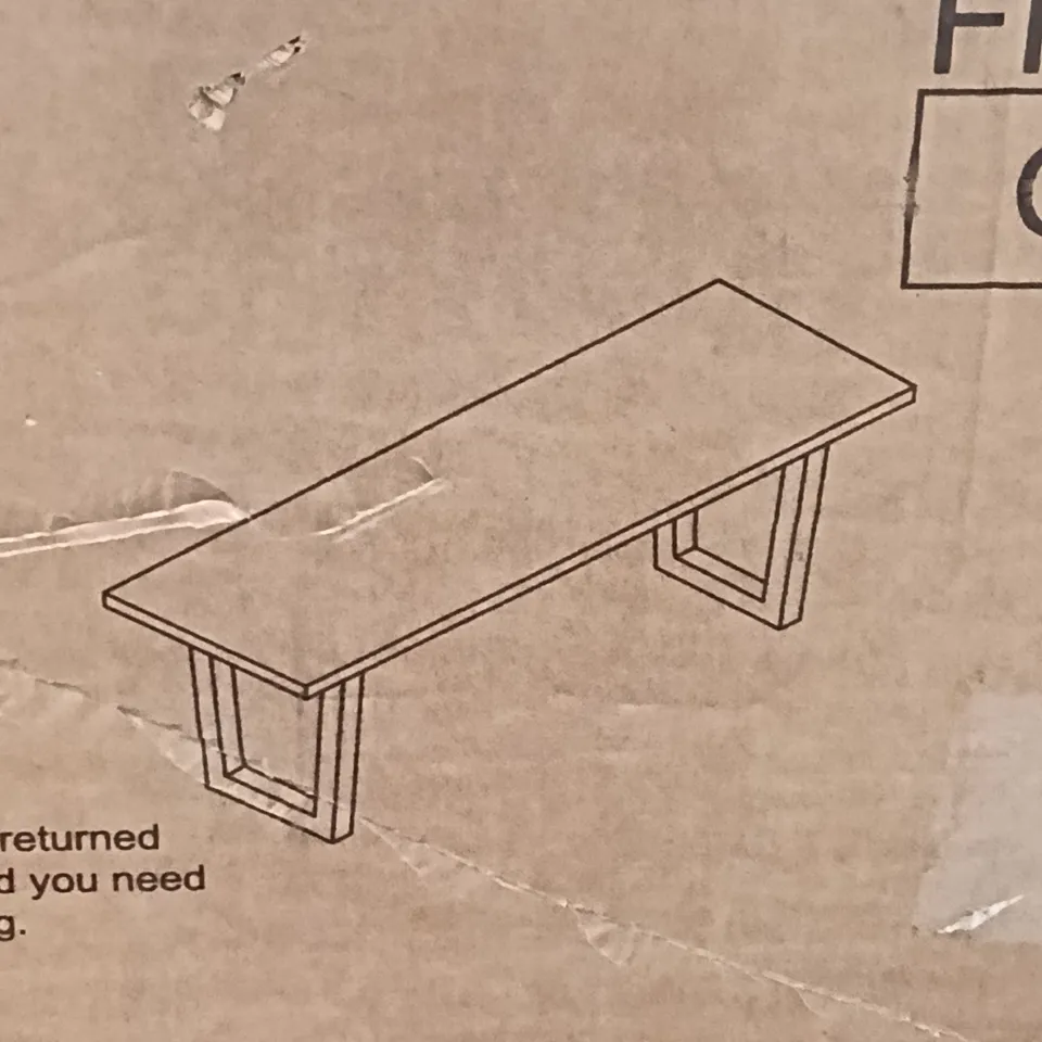 BOXED HALLOWOOD FURNITURE 120CM DINING BENCH - OAK (1 BOX)