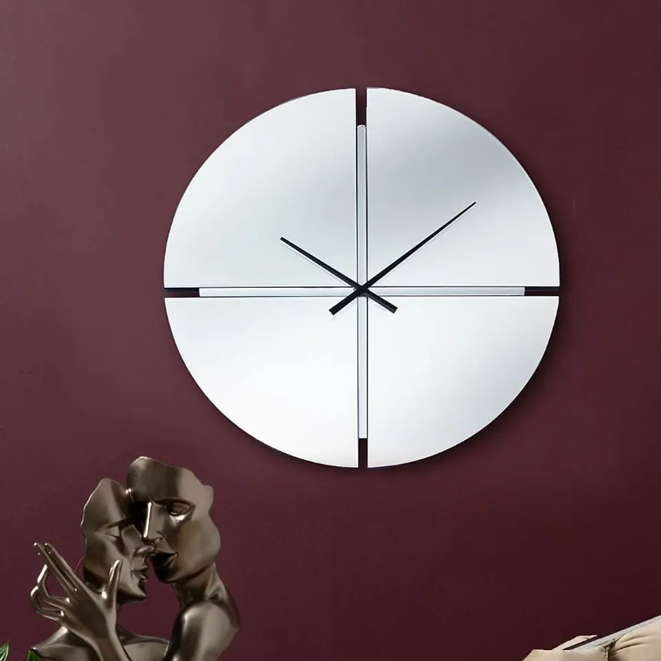 BOXED JHANI MIRROR WALL CLOCK FOR LIVING ROOM