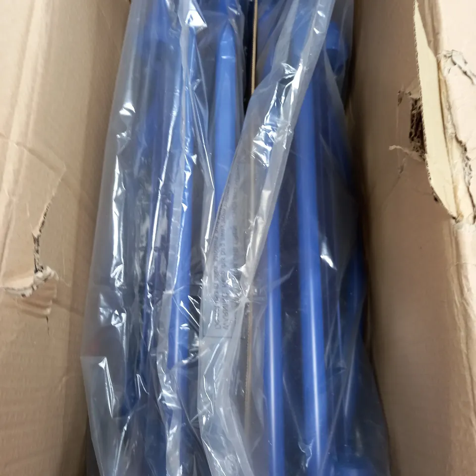 GREEN LOUNGE SET OF 2 FOLDING RECLINERS IN BLUE - COLLECTION ONLY