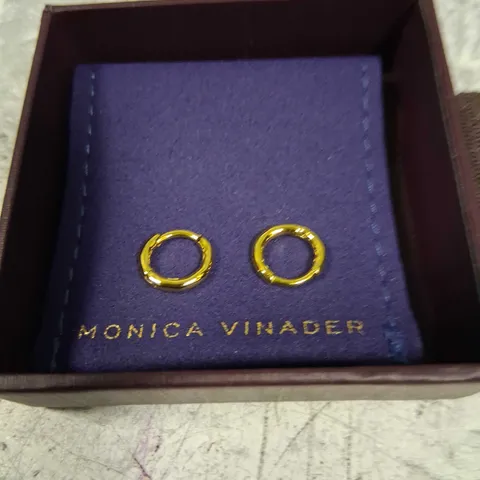 BOXED MONICA VINADER SIREN MUSE MINI HUGGIE EARRINGS