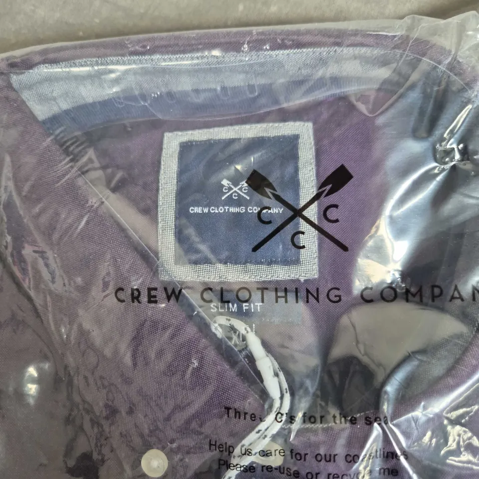 CREW CLOTHING COMPANY SLIM FIT OXFORD SHIRT – PURPLE, UK XL