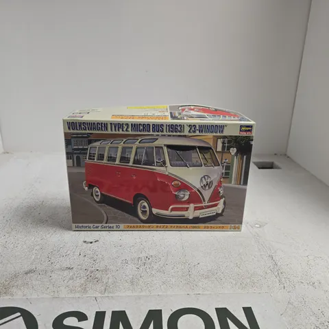VOLKSWAGEN TYPE 2 MICRO BUS (1963) 23-WINDOW MODEL KIT – 1:24 SCALE HASEGAWA HOBBY KITS