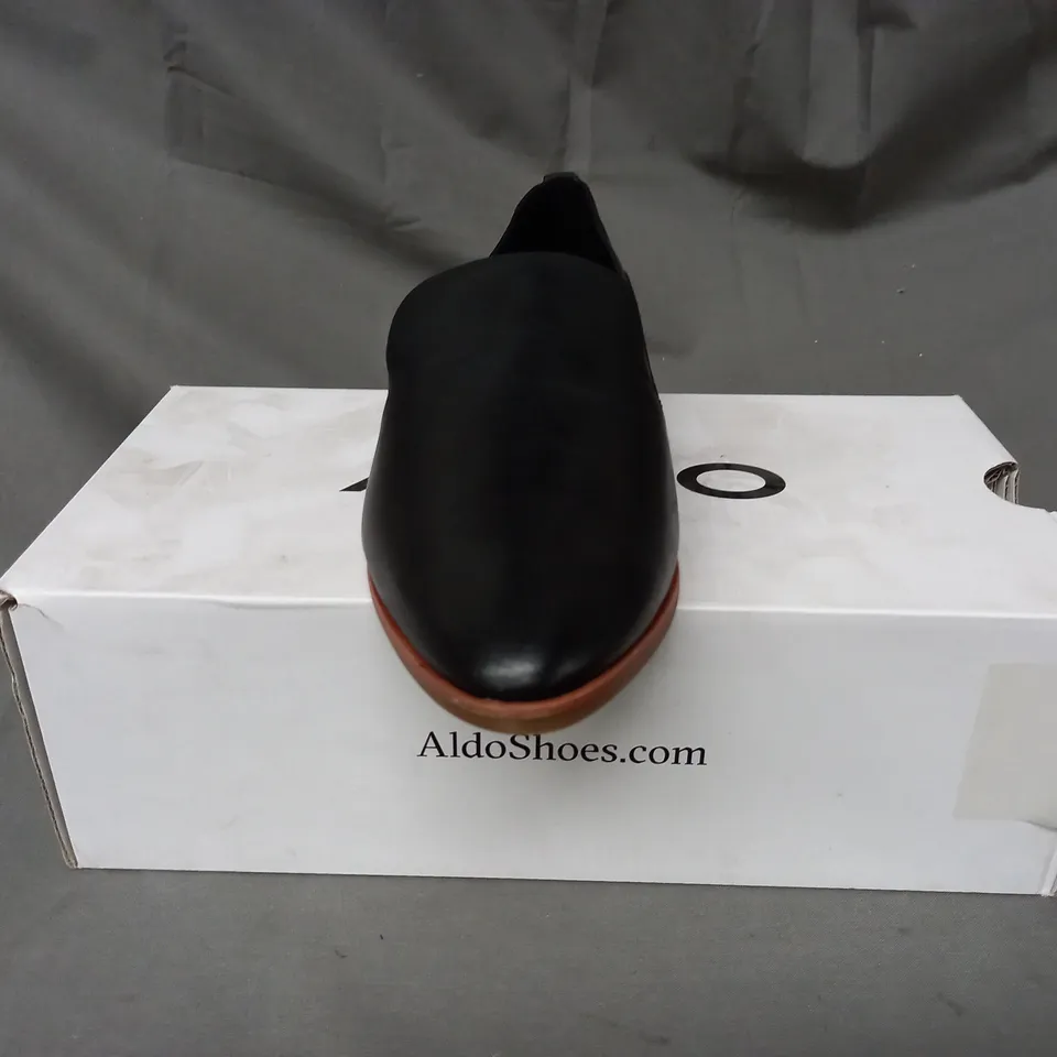 BOXED ALDO SLIP-ON SHOES IN BLACK - ODD SHOES
