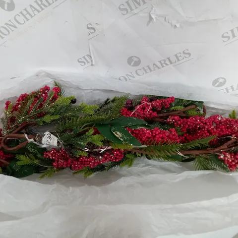 HOME REFLECTIONS 135CM PRELIT BERRY GARLAND RED